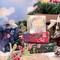Christmas Wrapping Paper Roll - Red, Green, Gold Bird, Christmas Garland, Holly and Pinecones with Metallic Foil Shine Design - 4 Rolls - 30 Inch x 120 Inch Per Roll